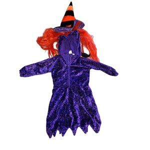 Toddler Witch Costume Chrisha Playful Plush Purple & Orange Halloween Outfit Age